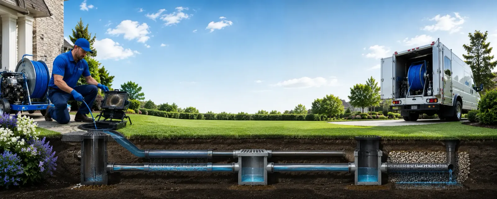 Outdoor drain cleaning information for Moriches, NY